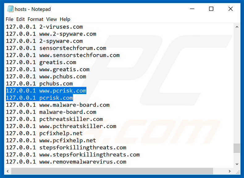 Ransomware Tro a adicionar sites ao ficheiro Hosts do Windows