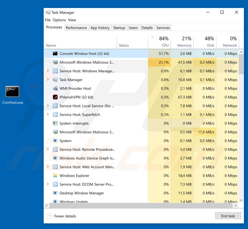 malware Conhost.exe