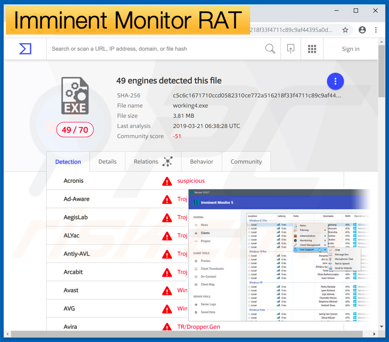 Malware Imminent Monitor