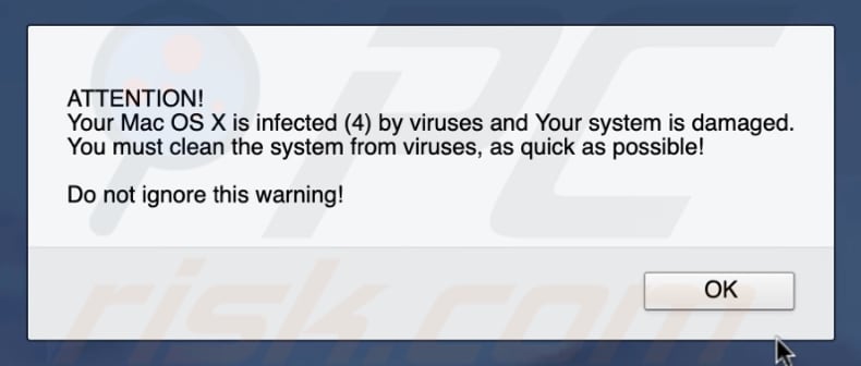 Fraude Mac OS X is infected (4) by viruses