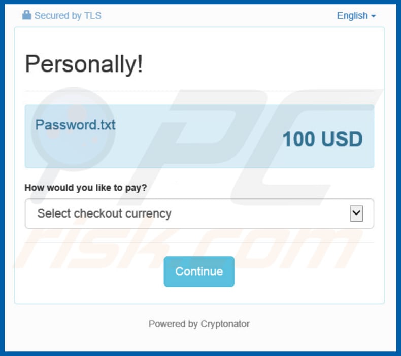 ficheiros proof attached carregados em cryptonator