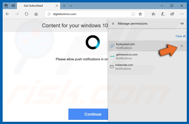 Desativar notificações pop-up no navegador da web do Microsoft Edge