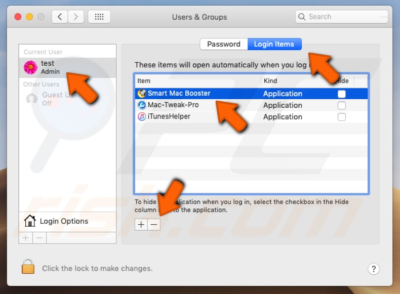 Preferências do sistema da API Smart Mac Booster