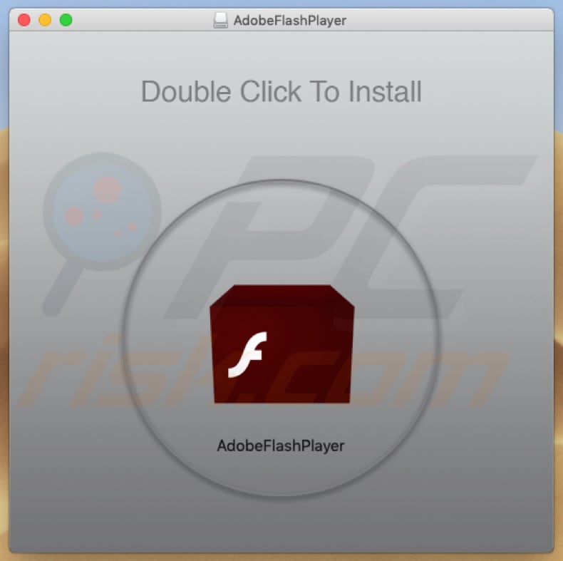 instalador falso do Adobe Flash Player