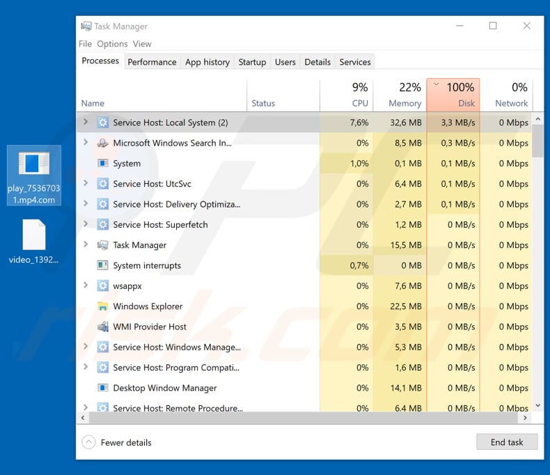 ficheiros facebook messenger virus e processo fomrbook no gestor de tarefas