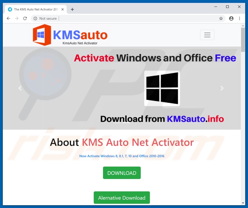 site a promover a ferramenta de ativação KMSAuto