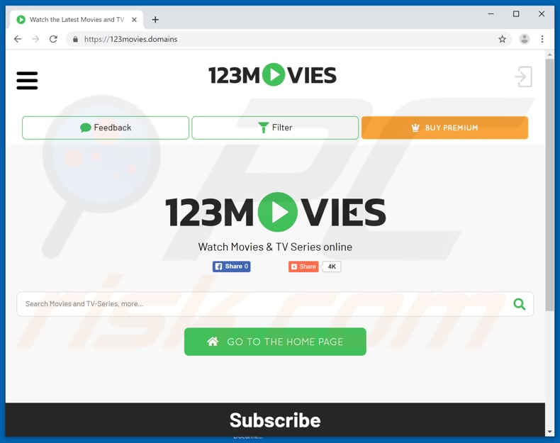 pop-up redireciona 123movies