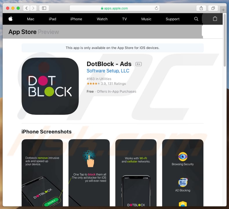 DotBlock na loja da Apple