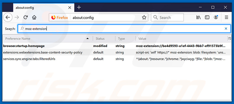 Removendo o search.heasyweatherforecast.com do mecanismo de pesquisa padrão do Mozilla Firefox