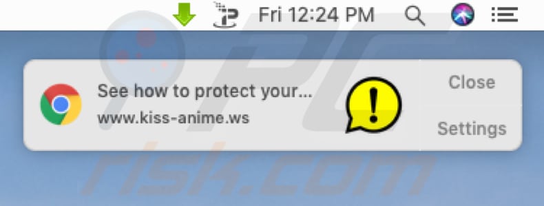 kissanime exibe a notificação push