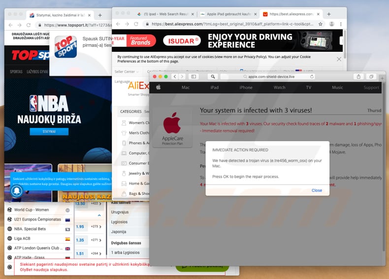 Adware de anúncios pop-up