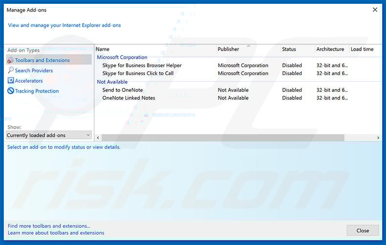 Remoção das extensões relacionadas a splendidsearch.com do Internet Explorer