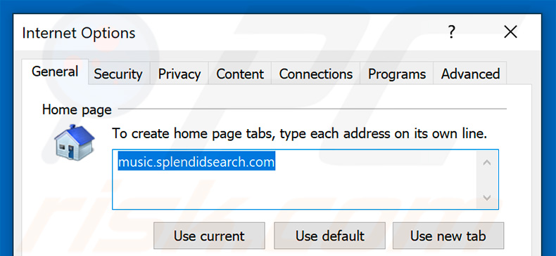 Removendo splendidsearch.com da página inicial do Internet Explorer
