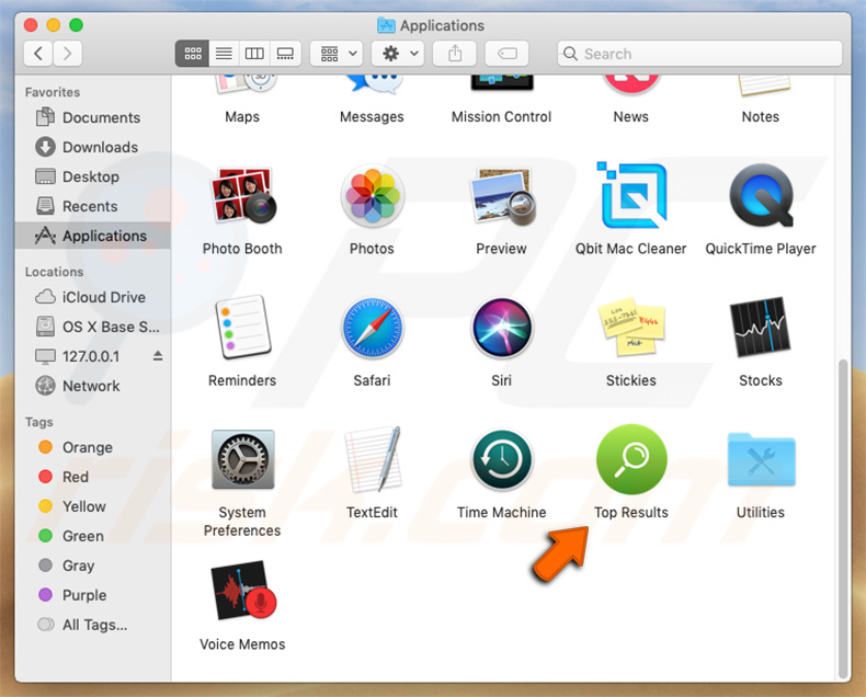 App Top Results no Mac Launchpad