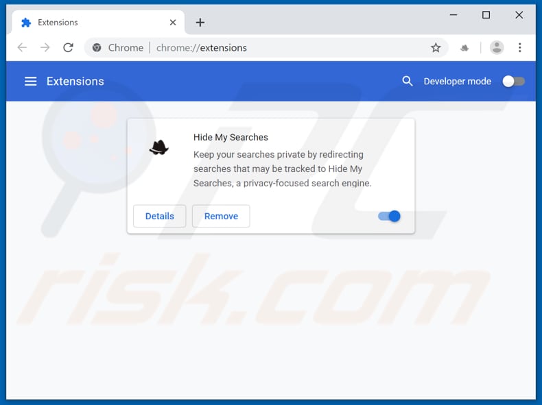 Removendo as extensões relacionadas a hidemysearches.com do Google Chrome