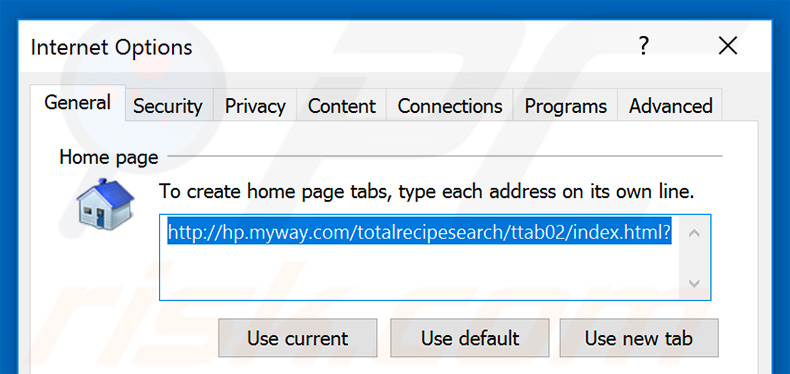 Removendo myway.com da página inicial do Internet Explorer