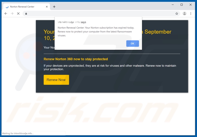 fraude Norton subscription has expired today
