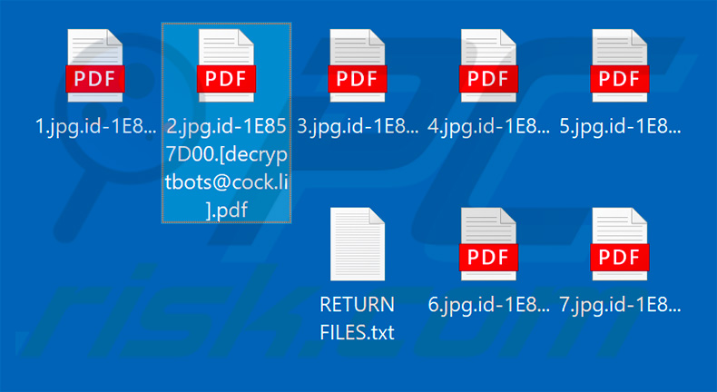 Ficheiros encriptados por .pdf