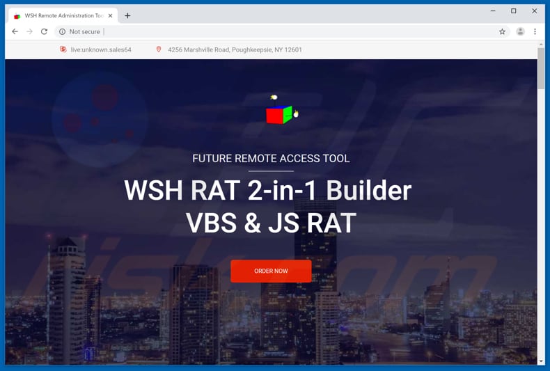 Site de descarregamento do WSH RAT