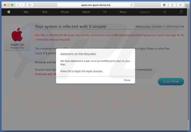 fraude apple.com-guard-device[.]live