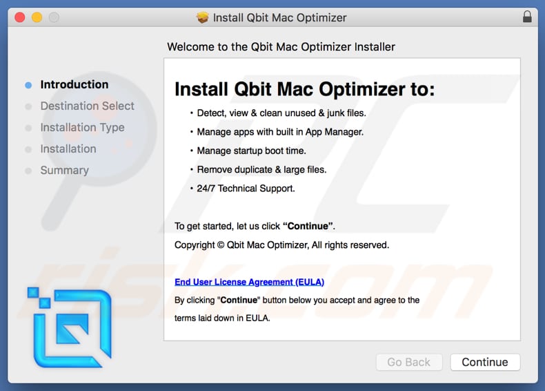 Instalador do Qbit Mac Optimizer