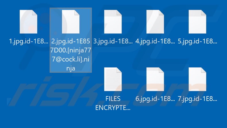 Ficheiros encriptados por Ninja