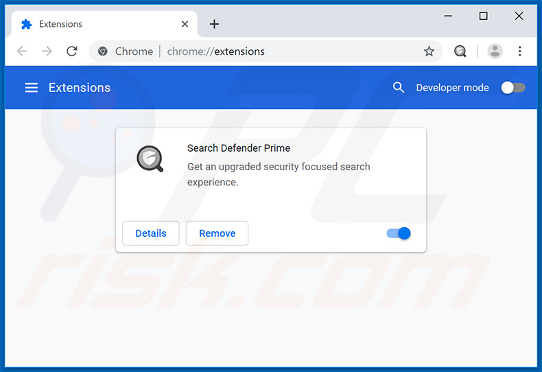 Removendo as extensões relacionadas a searchdefenderprime.com do Google Chrome