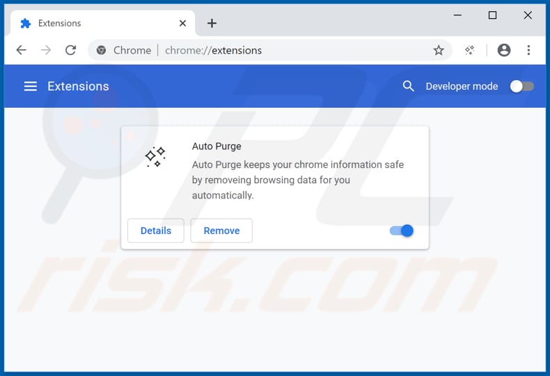 Removendo as extensões relacionadas ao autopurge.org do Google Chrome