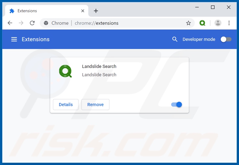 Removendo as extensões relacionadas ao search.landslidesearch.com do Google Chrome