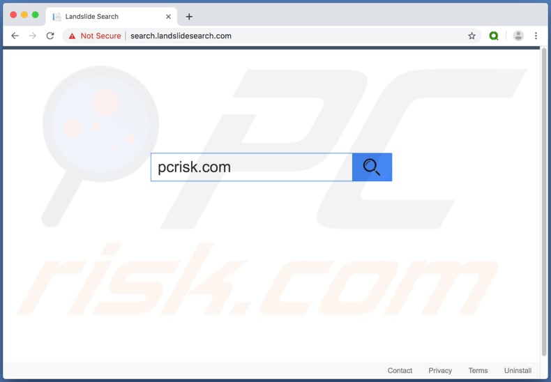  Sequestrador de navegador search.landslidesearch.com num computador Mac