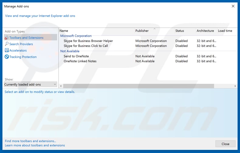 Removendo extensões relacionadas ao srchpowerwindow.info do Internet Explorer