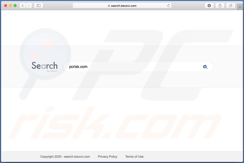 Sequestrador de navegador search.becovi.com num computador Mac