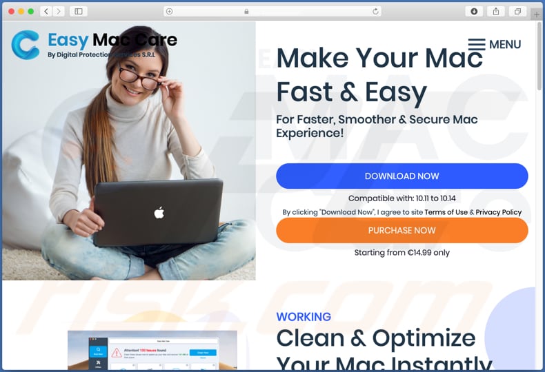 site de descarregamento fácil de cuidados com o mac