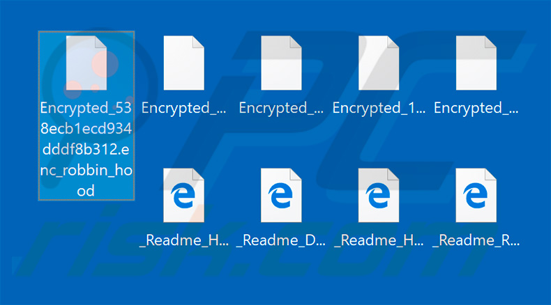 Ficheiros encriptados pelo ransomware RobbinHood atualizado
