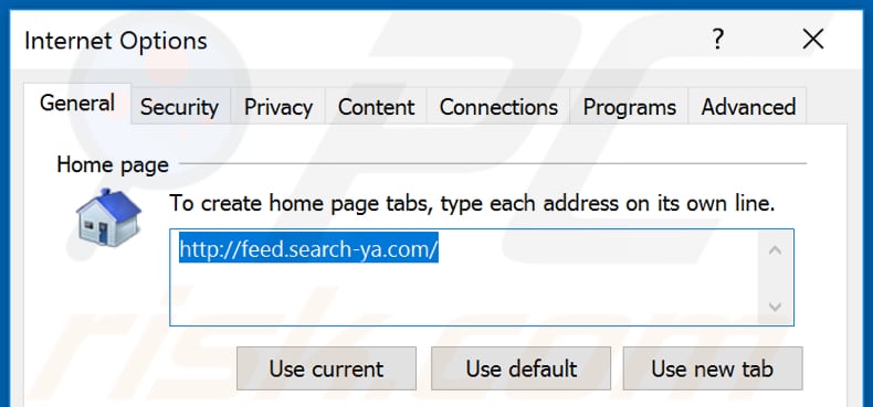 Removendo o feed.search-ya.com da página inicial do Internet Explorer