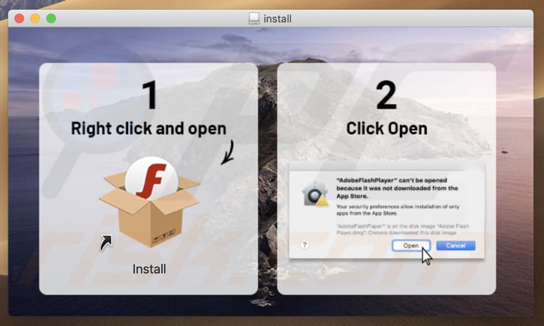 instalador do Fake flash player update