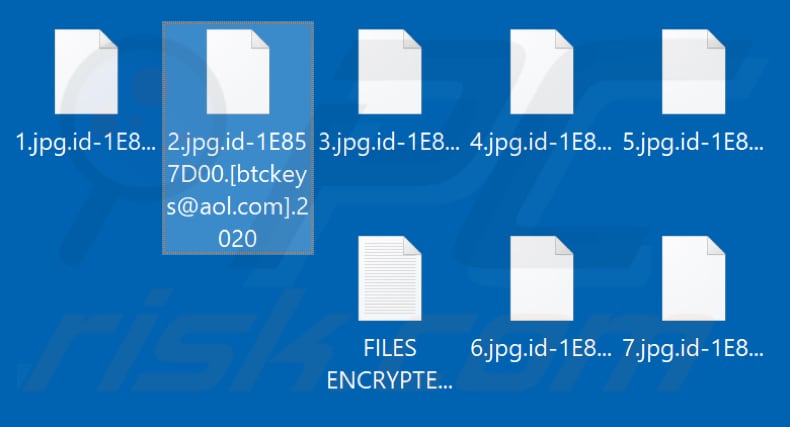 Ficheiros encriptados pelo ransomware .2020 (extensão .2020)