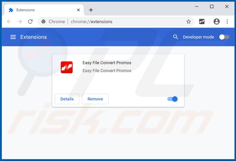 Removendo os anúncios Easy File Convert Promos do Google Chrome passo 2