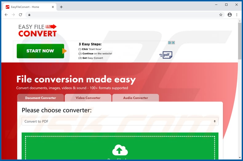 descarregar o site do adware easy file convert promos