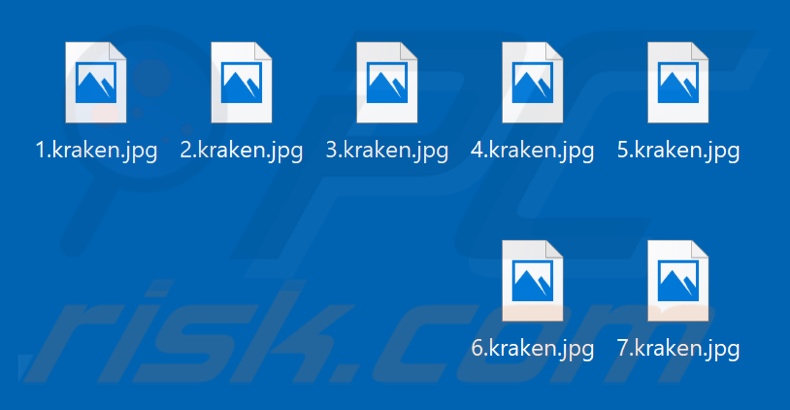 Ficheiros encriptados pelo ransomware Kraken (extensão .kraken)