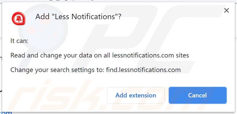 less notifications sequestrador de navegador de notificações pede permissão para ser adicionado