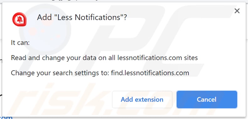 less notifications sequestrador de navegador de notificações pede permissão para ser adicionado