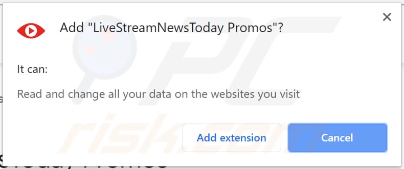 adware livestreamnewstoday promos a pedir permissão para ser instalado