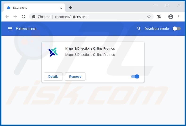 Removendo os anúncios Maps & Directions Online Promos do Google Chrome passo 2
