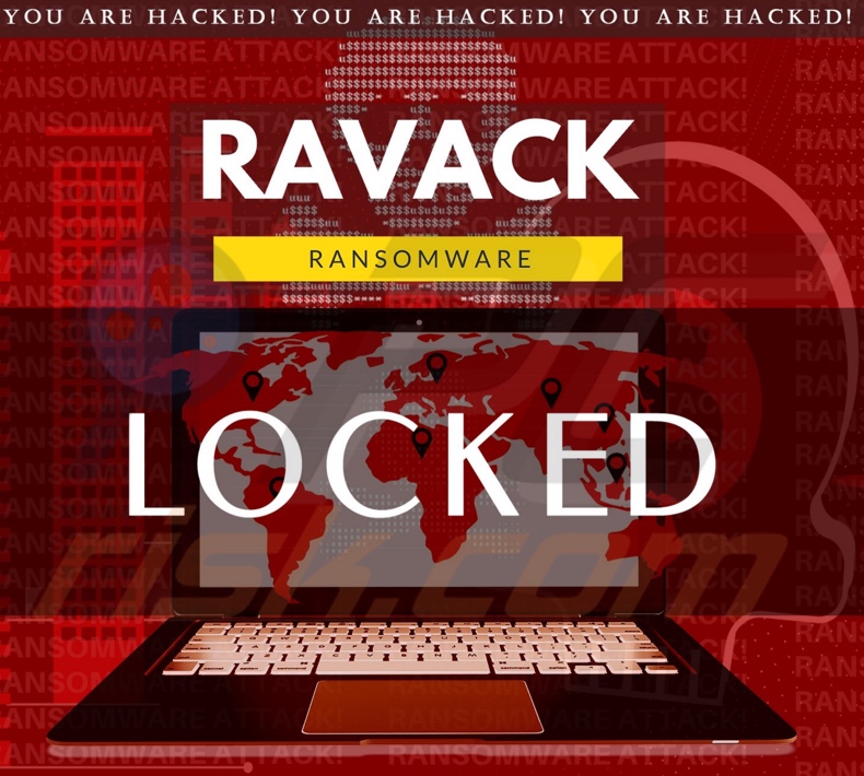 fundo de ambiente de trabalho do ransomware Ravack 