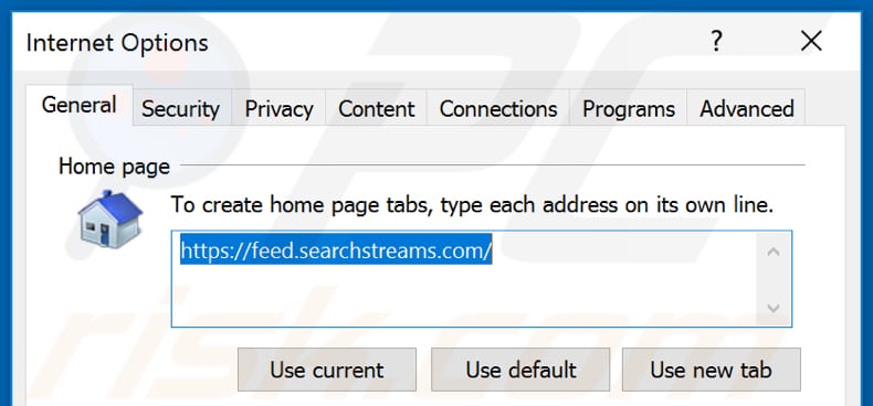 Removendo feed.searchstreams.com do mecanismo de pesquisa padrão do Internet Explorer