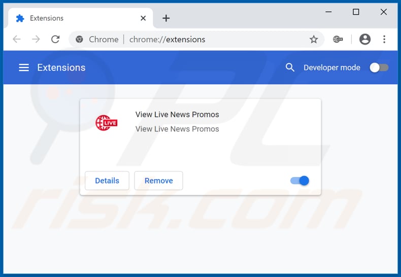 Removendo os anúncios View Live News Promos do Google Chrome passo 2