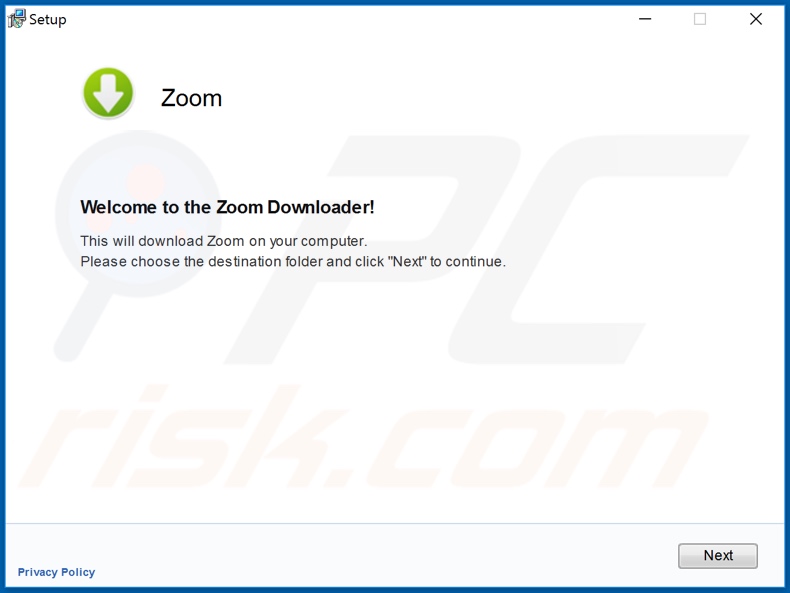 Instalador de aplicações do falso zoom usado para proliferar malware
