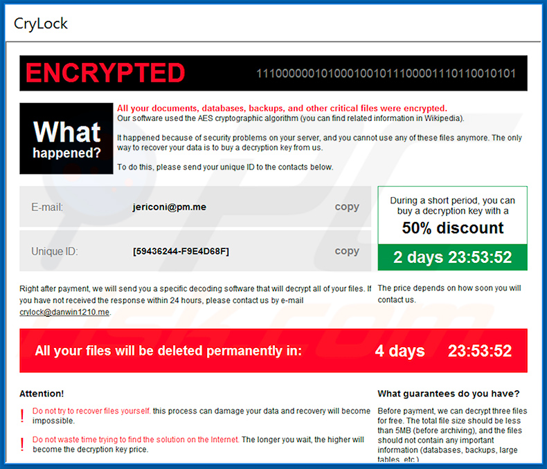 2020-04-27 Janela pop-up do ransomware CryLock (how_to_decrypt.hta)