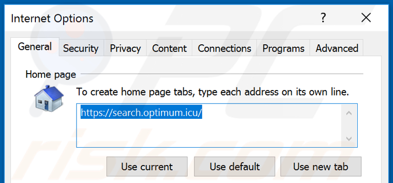 Removendo o endereço indesejado da página inicial do Internet Explorer